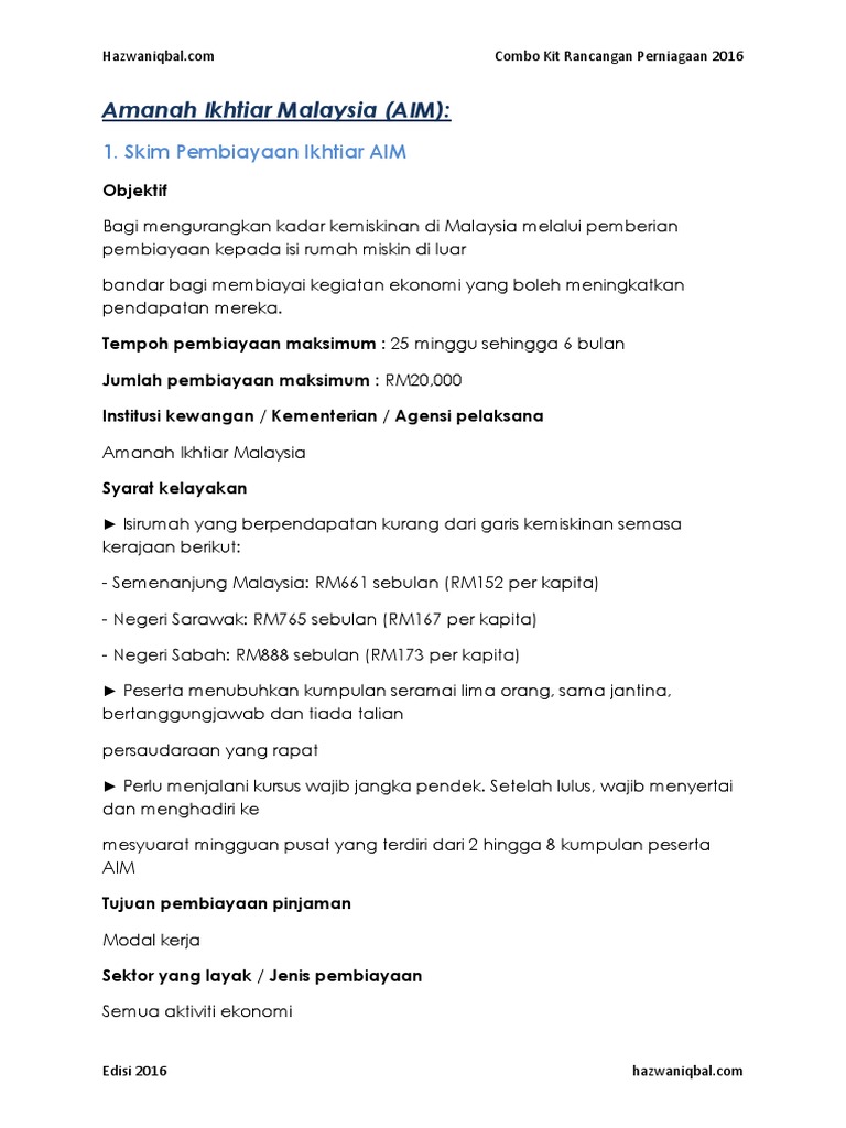 Amanah Ikhtiar Malaysia PDF  PDF