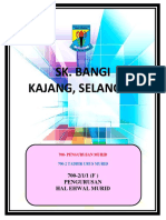 Sk. Bangi Kajang, Selangor: 700-2/1/1 (F) Pengurusan Hal Ehwal Murid