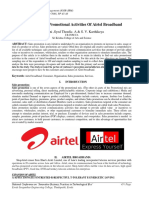 Sales Promotional Activities of Airtel Broadband