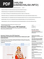 Hanuman Chalisa Lyrics PDF Download - Hanuman Chalisa | PDF | Sri ...