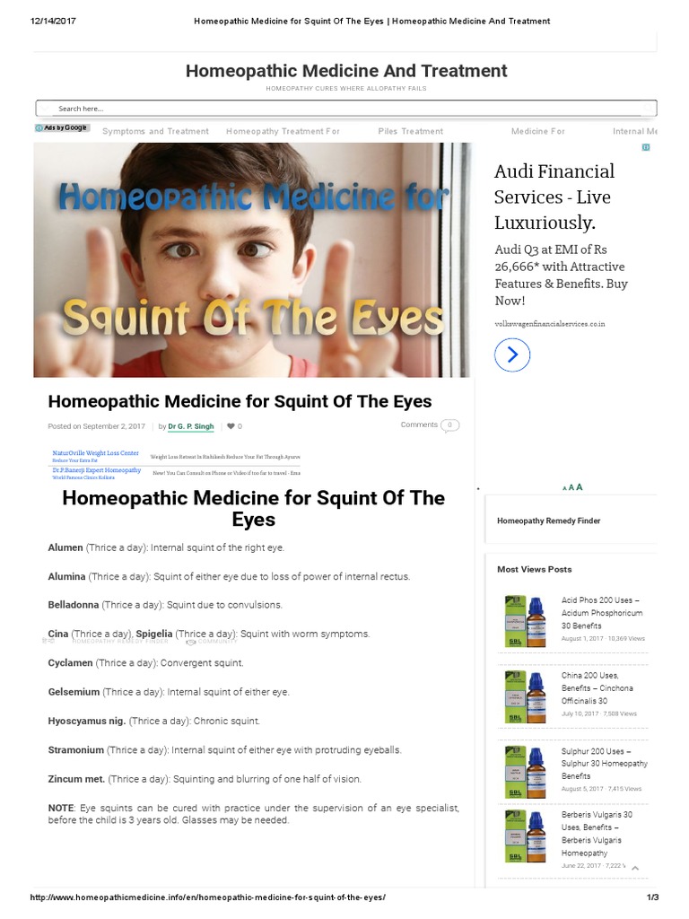 Homeopathic Medicine For Squint of The Eyes Homeopathic Medicine and