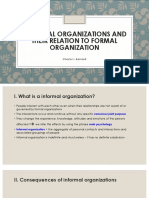 Informal Organizations and Their Relation To Formal Organization