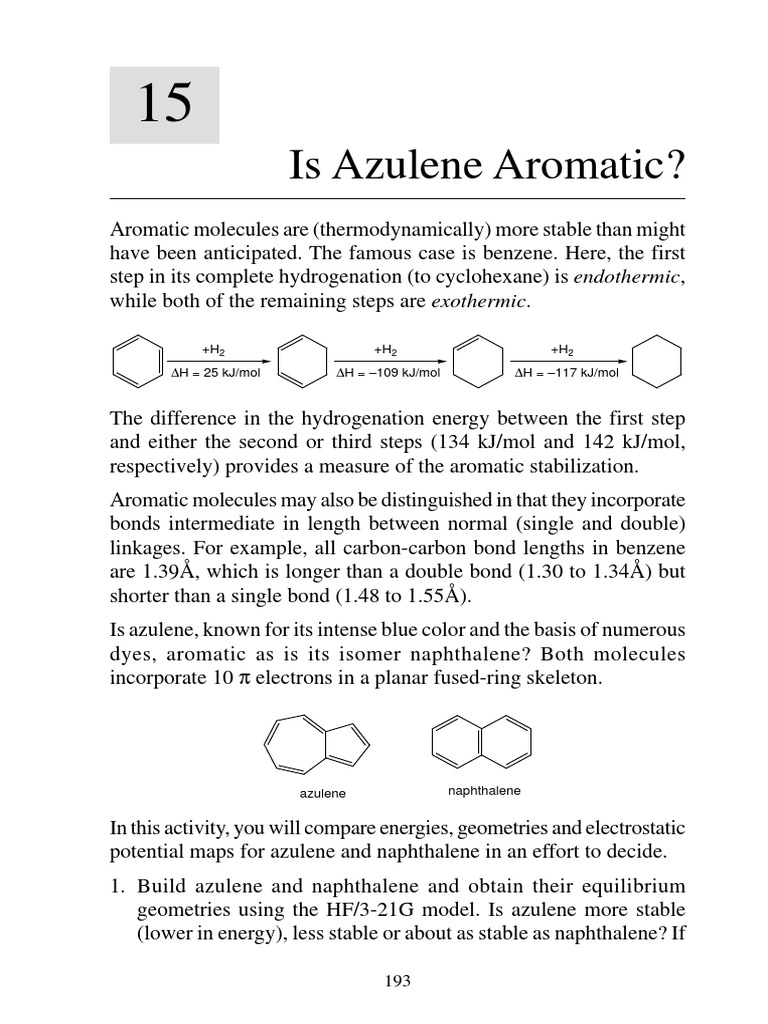 2 15 Is Azulene Aromatic | PDF | Aromaticity | Ion