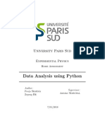 Data Analysis Using Python: University Paris Sud