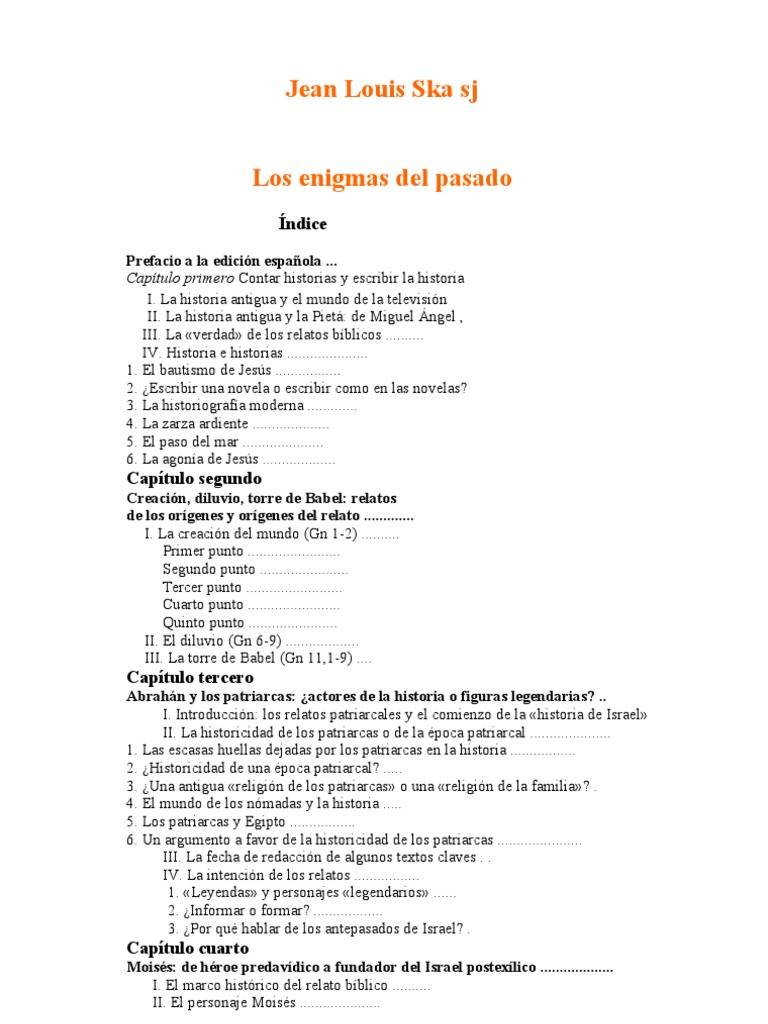 Los Enigmas Del Pasado JeanLouisSka PDF Evangelios Biblia