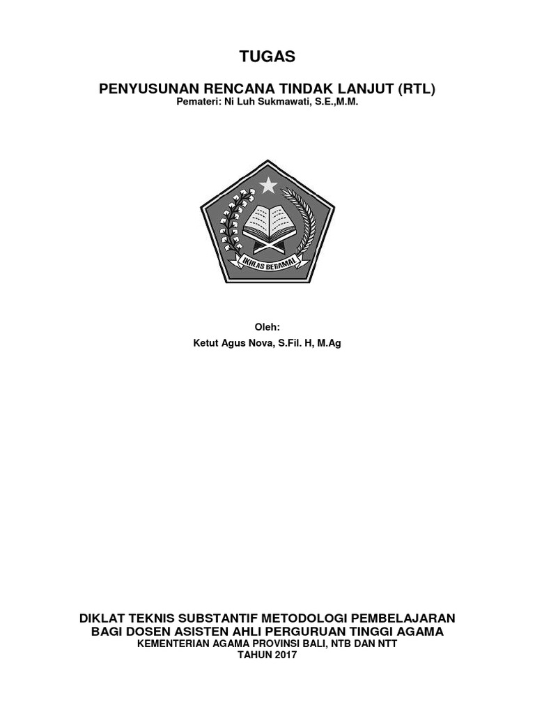 Laporan Rencana Tindak Lanjut Perorangan Jro Anom