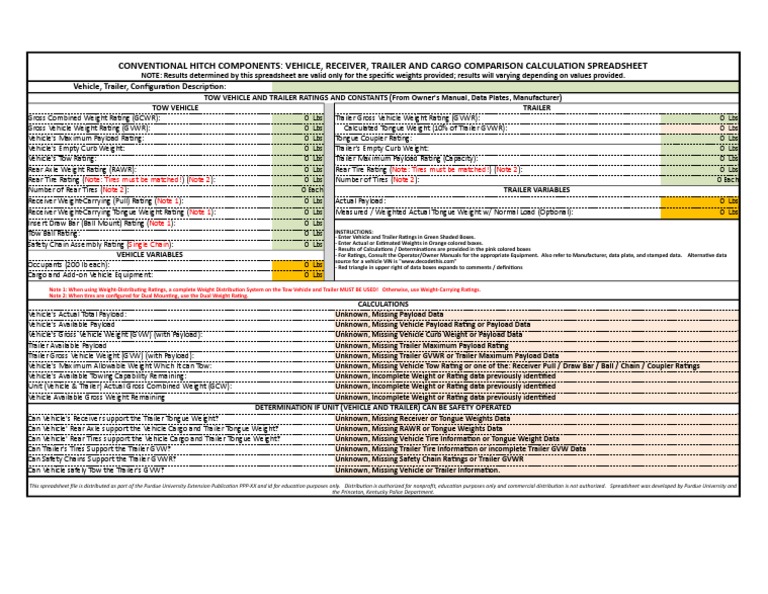 Convent I Al Hitch Truck Trailer Calculator PDF Trailer (Vehicle