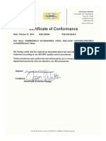 Certificate Thermoweld Conformance