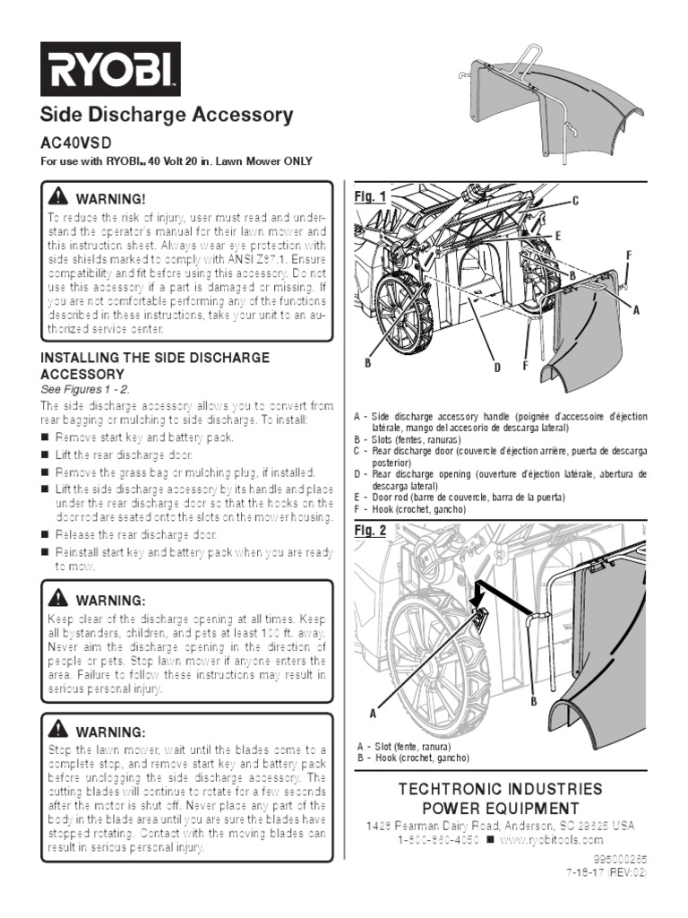 Ryobi Side Discharge AC40VSD 000997108 265 Trilingual 02 PDF