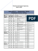 Fall 2010-11 Course Offerings