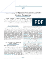 Neurobiology of Speech Production a Motor Control Perspective