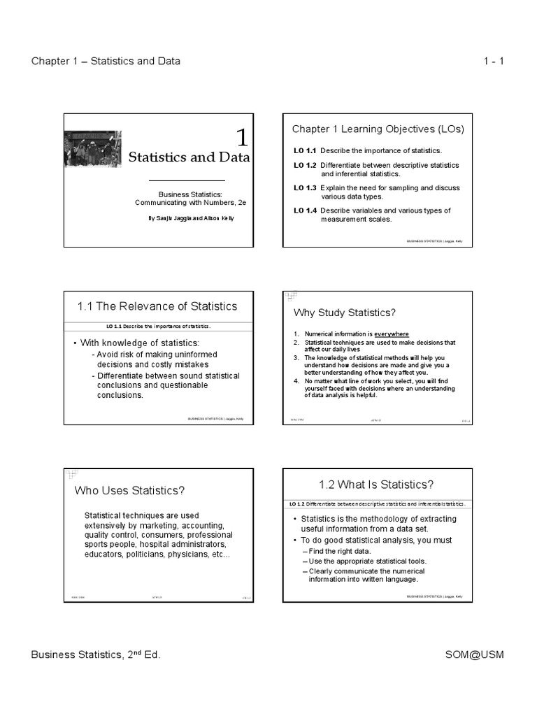 CH 1 - Statistics and Data | PDF | Level Of Measurement | Statistics