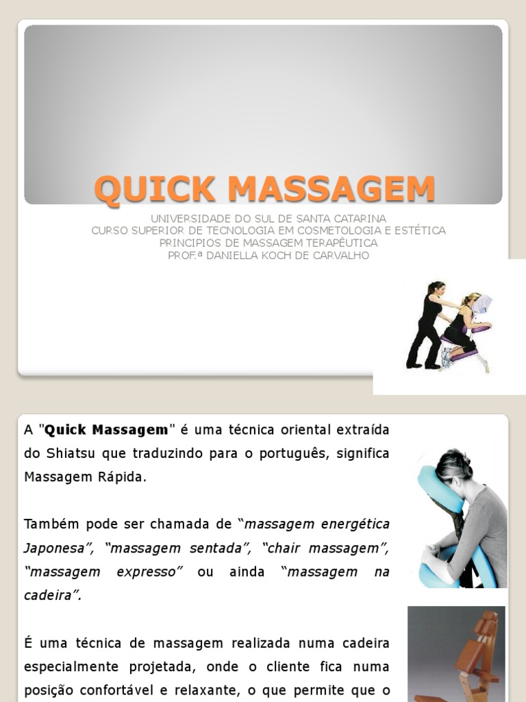 Guia Prático de Quick Massagem | PDF | Massagem | Medicina Clínica