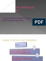Audit of Share Capital