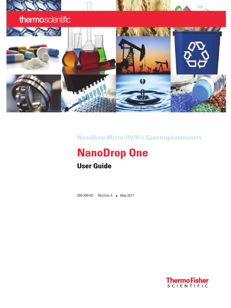 3091 NanoDrop One Help User Guide en PDF Oligonucleotide Websites