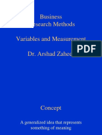 Variables and Measurement- Dr Arshad