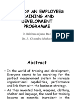 A Study An Employees Training and Development