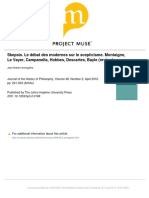 Skepsis. Le Débat Des Modernes Sur Le Scepticisme. Montaigne, Le Vayer, Campanella, Hobbes, Descartes, Bayle (Review)