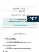 Internet Security (1) VU 188.366 Networking Basics: Christian Platzer