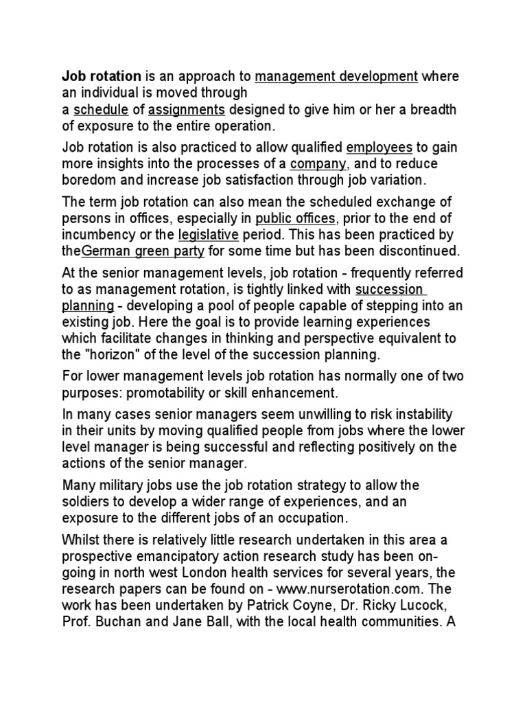 Understanding Job Rotation Benefits | PDF | Autonomy | Windows Graphics ...