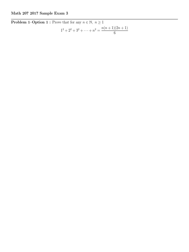 Math 207 Midterm 1 Sample Exam | PDF | Abstract Algebra | Discrete ...
