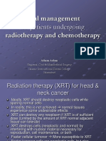 Oral Management of Patients Undergoing Radiotherapy and Chemotherapy