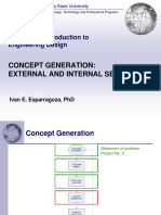 Concept Generation: External and Internal Search: EDSGN 100 Introduction To Engineering Design
