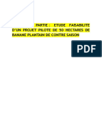 Etude Faisabilite Dun Projet Pilote de 50 Hectares de Banane Plantain de Contre Saison