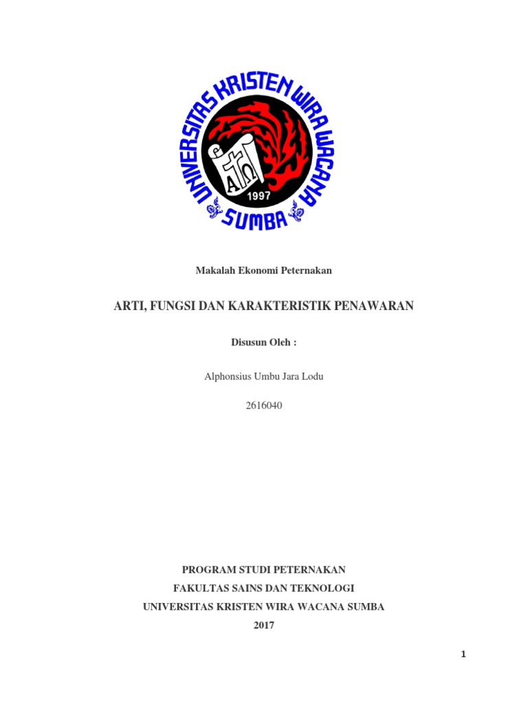 Makalah Ekonomi Peternakan 1 Makalah Ekonomi Peternakan 1