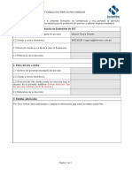 Formulario de Información Previa Proveedor