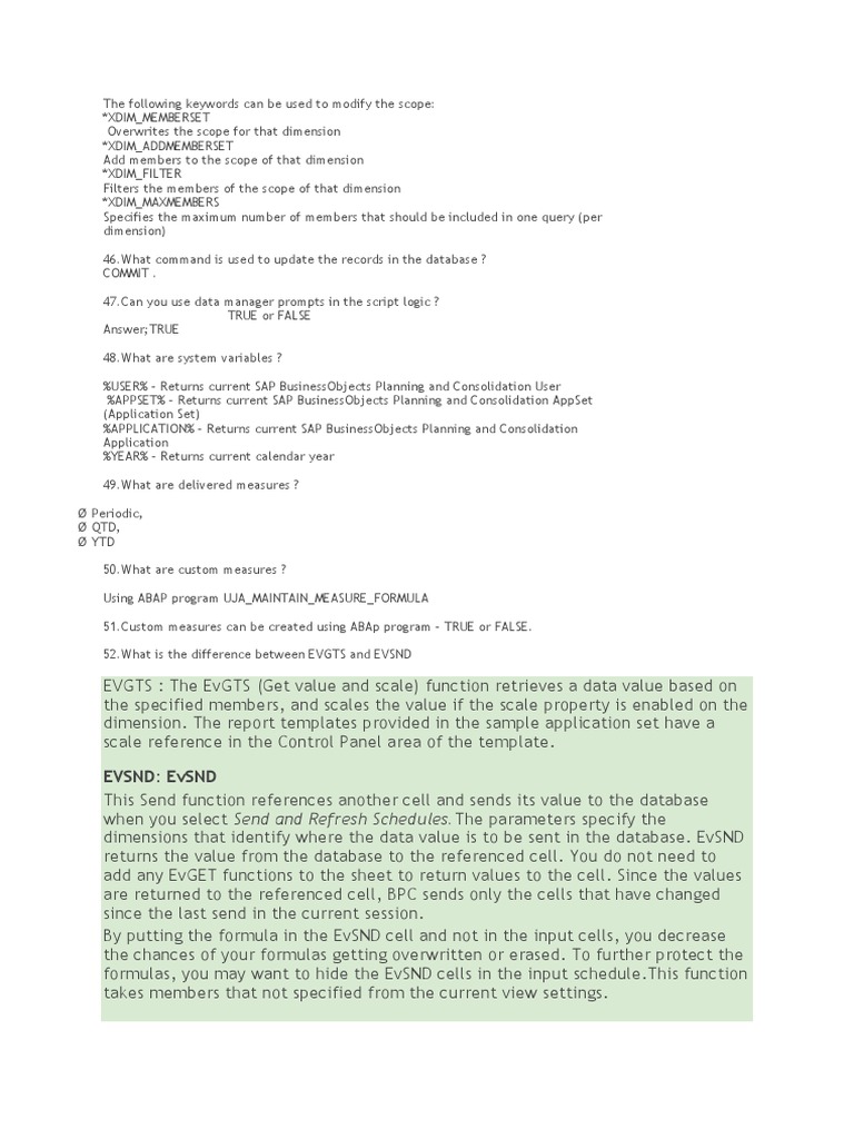 SAP BPC Planning and Consolidation Guide | PDF | Scope (Computer ...