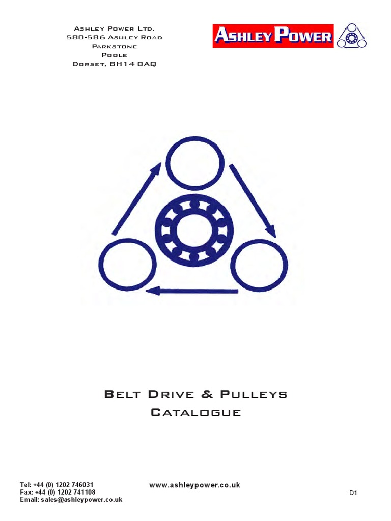 Belt Drive & Pulley Catalogue | PDF | Belt (Mechanical) | Mechanics