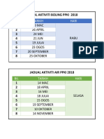 BIL Tarikh Hari: Jadual Aktiviti Boling Ppki 2018