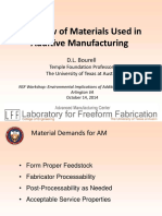 Materials and Mechanical Properties in Additive Manufacturing