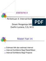 Pertemuan 4 Interval Konfidensi