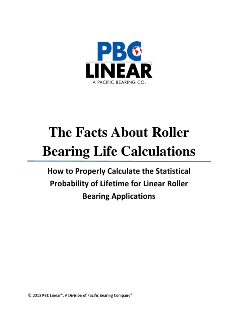 Roller Bearing Life Calculation PDF Bearing (Mechanical