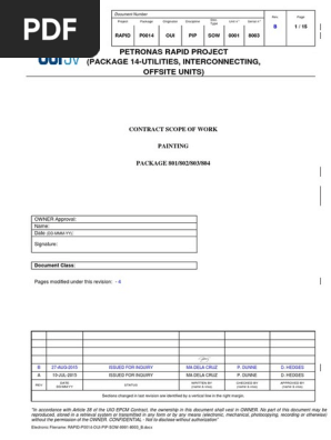 Projet Scope of Work
