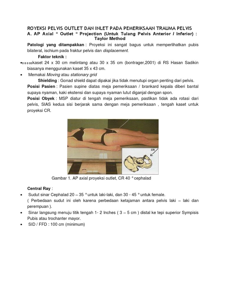 Proyeksi Inlet dan Outlet Pelvis | PDF