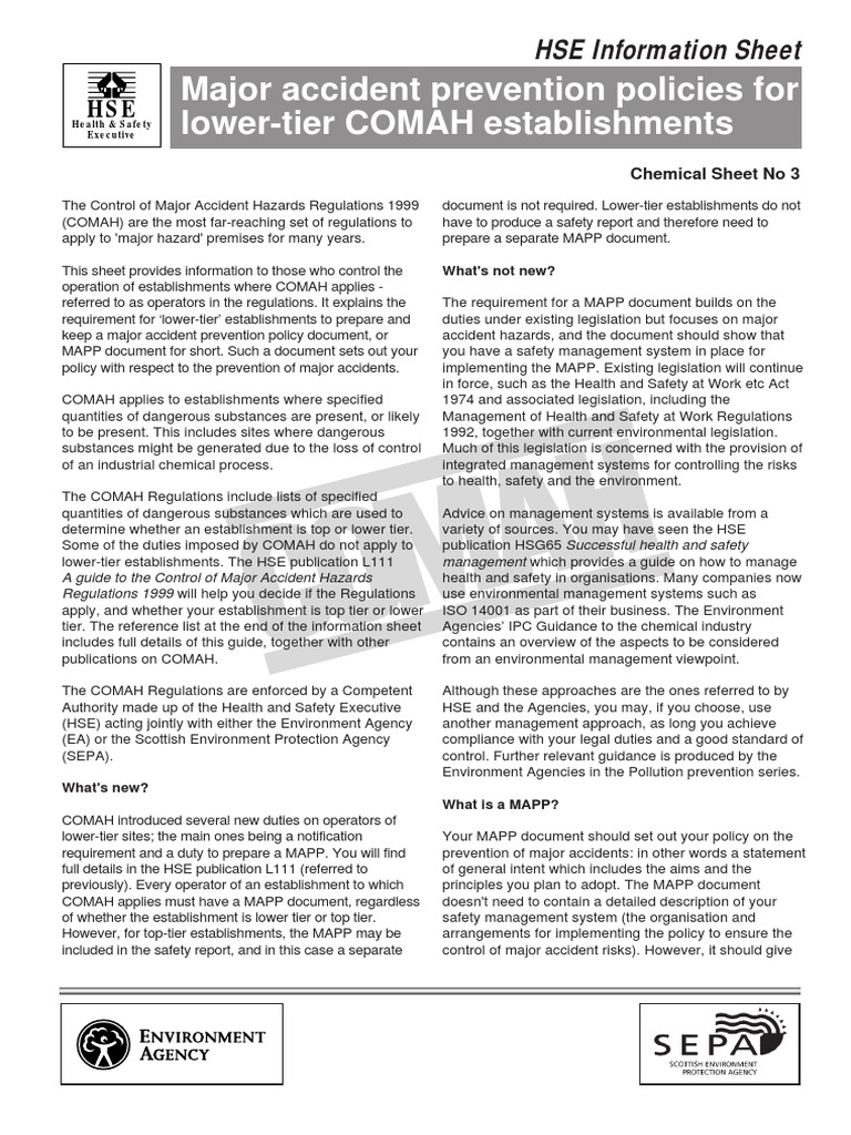 HSE Lower Tier COMAH PDF | PDF | Business