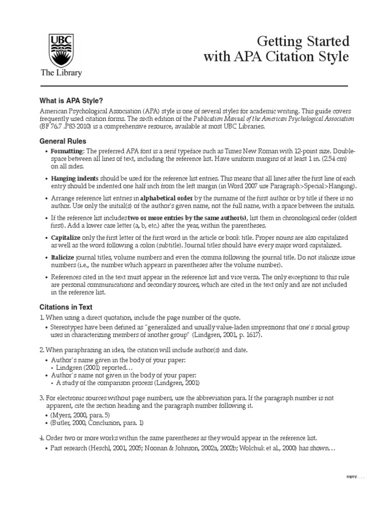 APA Citation Style Guide Essentials | PDF | Apa Style | Typefaces
