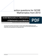 83374 Practice Questions for Gcse Mathematics