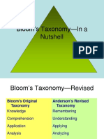 Blooms Taxonomy in A Nutshell