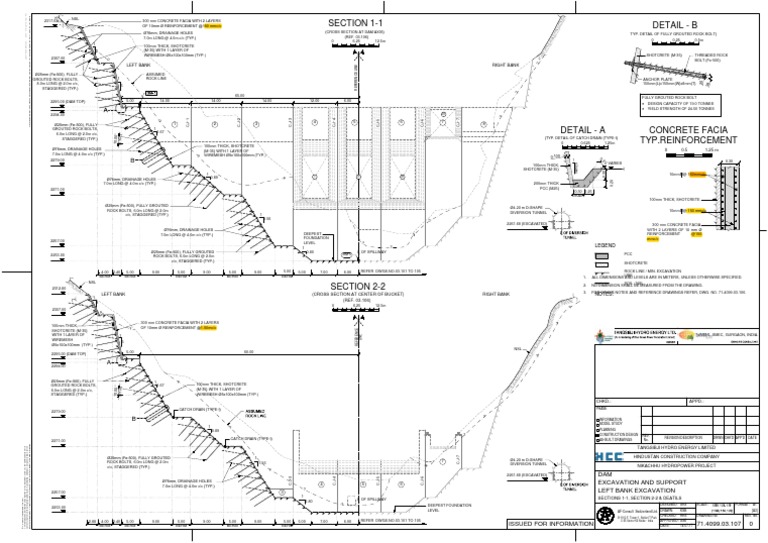 Detail - B Section 1-1: Left Bank Right Bank | PDF | Infrastructure ...