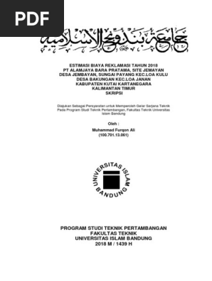 Contoh Cover Skripsi Tambang Unisba