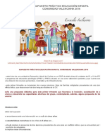 Supuesto Práctico Educación Infantil Comunidad Valenciana 2016