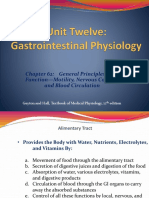 Chapter 62: General Principles of GI Function-Motility, Nervous Control, and Blood Circulation