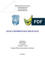 Uso de La Infomática en El Área de Salud