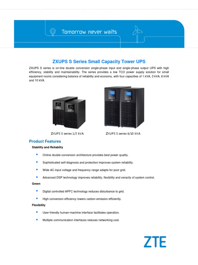 ZXUPS S Series Small Capacity UPS | PDF