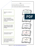 Identifying Reference Materials Directions: Draw A Line To Match Each Reference Material To Its Correct