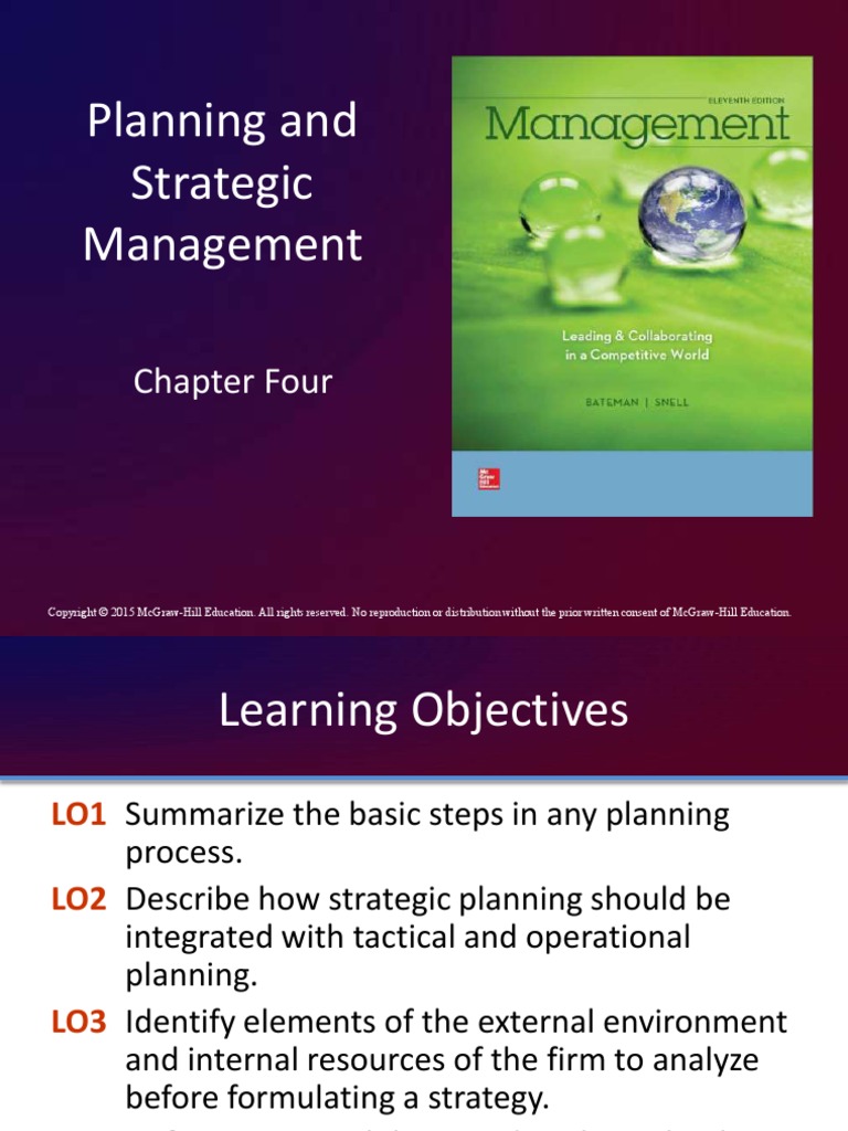 Chapter 3 - Planning & Strategic Management PDF | PDF | Strategic ...